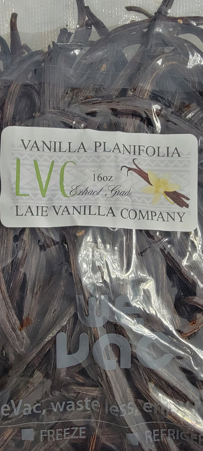 16 oz Extract Grade Hawaiian Laie Vanilla beans